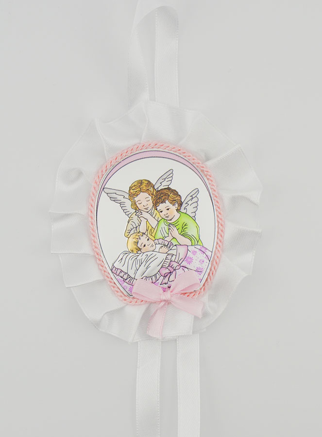 Cadeau de Baptême - Médaille de Berceau Anges Gardiens (pic 1)