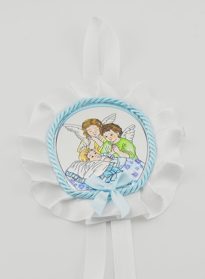Cadeau de Baptême - Médaille de Berceau Anges Gardiens (pic 2)