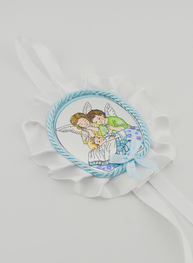 Cadeau de Baptême - Médaille de Berceau Anges Gardiens (pic 3)
