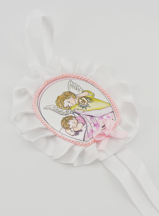 Cadeau de Baptême - Médaille de Berceau Ange Lanterne (pic 3)