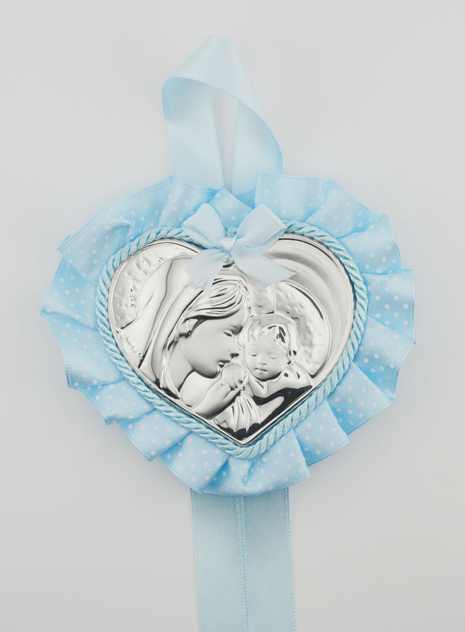 Cadeau de Baptême - Médaille de Berceau Vierge à l'Enfant (pic 1)