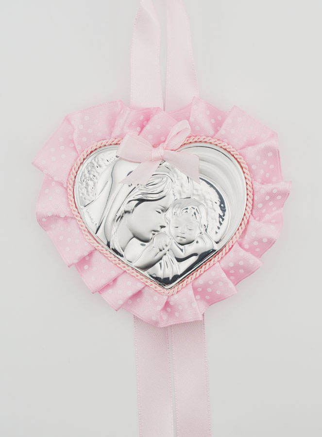 Cadeau de Baptême - Médaille de Berceau Vierge à l'Enfant (pic 1)