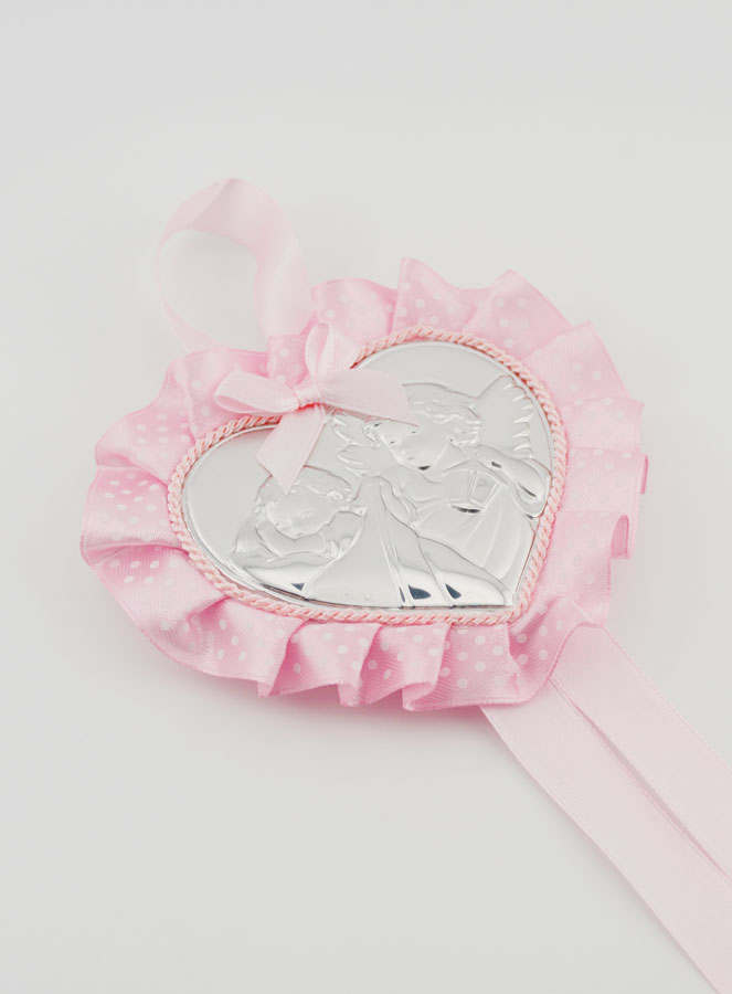 Cadeau de Baptême - Médaille de Berceau Coeur Ange Lanterne (pic 3)