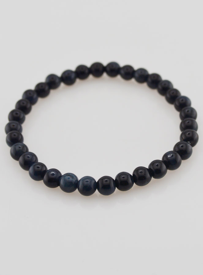 Bracelet en Pierre Naturelle d'Oeil de Faucon - 6mm (pic 2)