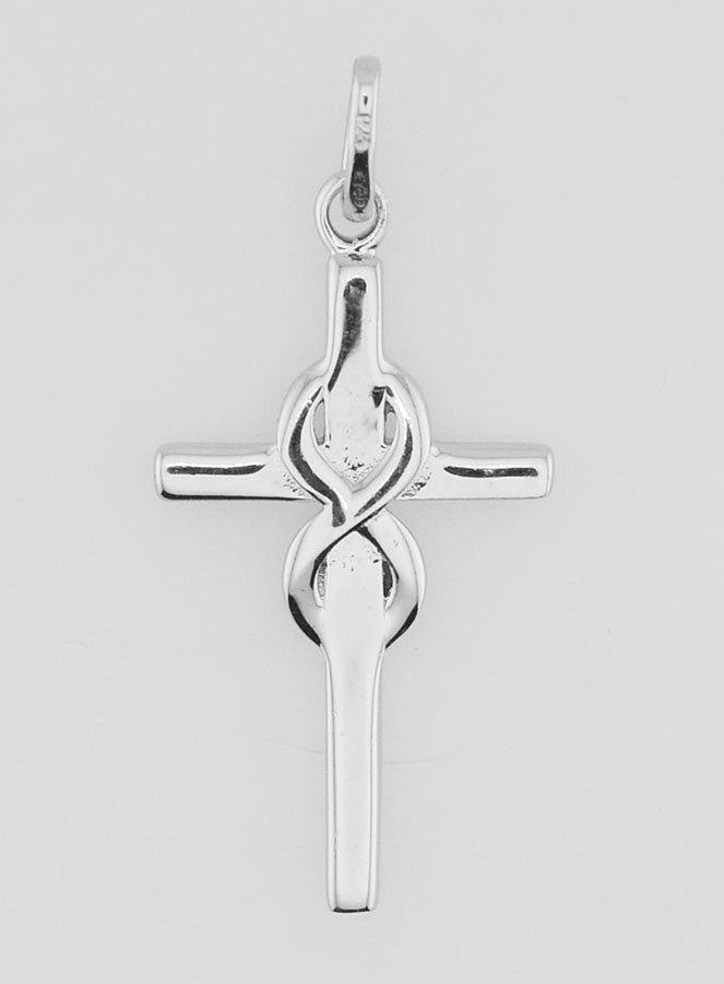 Pendentif Croix en Argent 25mm - Infini (pic 1)