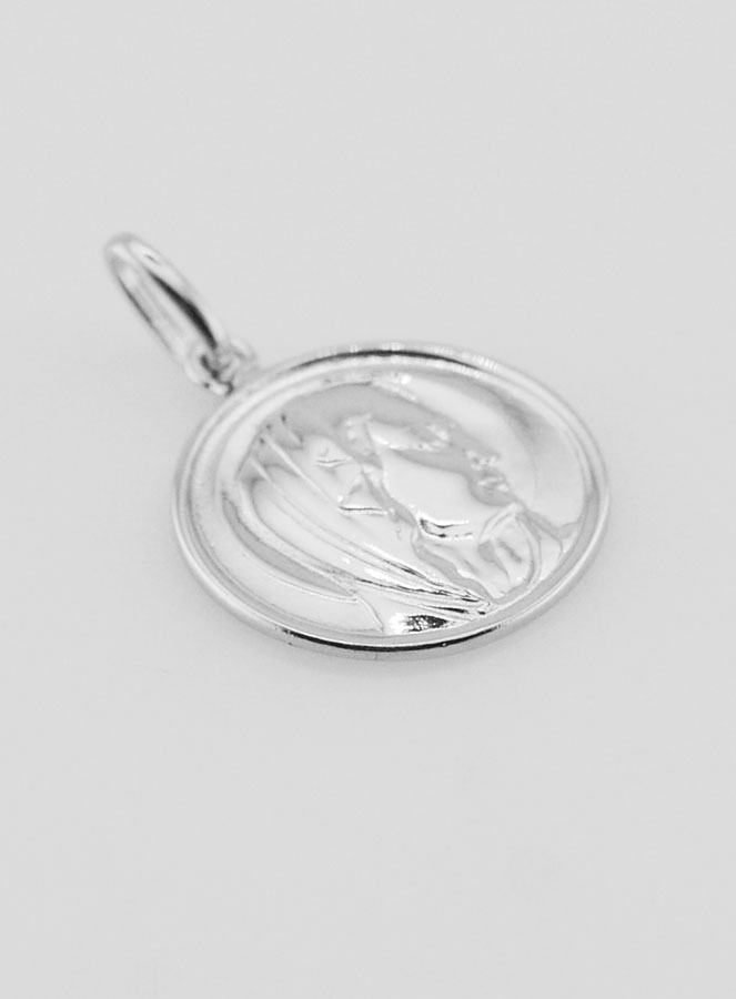 Médaille Vierge Marie Argent 925 - 17mm (pic 3)