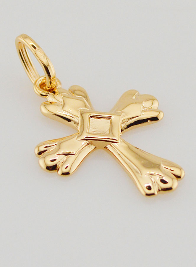 Pendentif Croix en Plaqué Or - 20mm (pic 3)