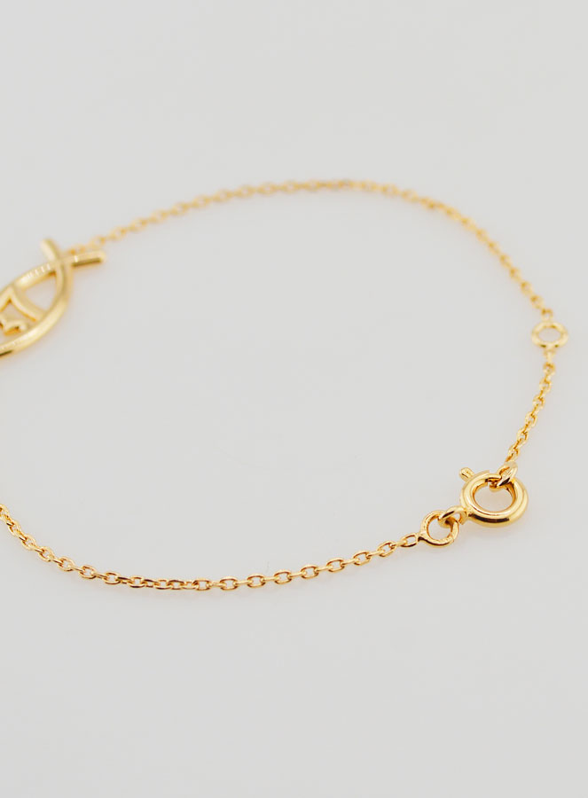 Bracelet Religieux Ichtus - Plaqué Or (pic 4)