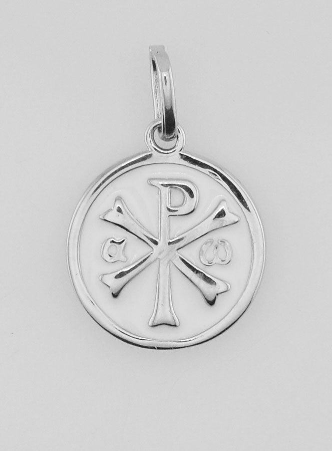 Médaille du Chrisme en Argent & Émail - 15mm (pic 1)