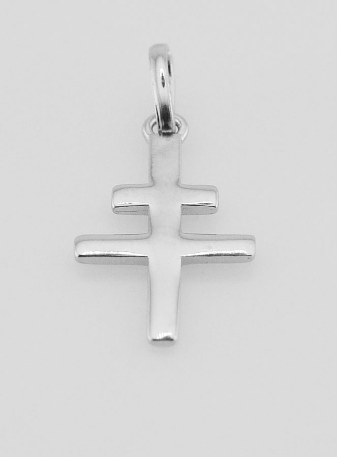 Pendentif Croix de Lorraine en Argent - 18mm (pic 2)