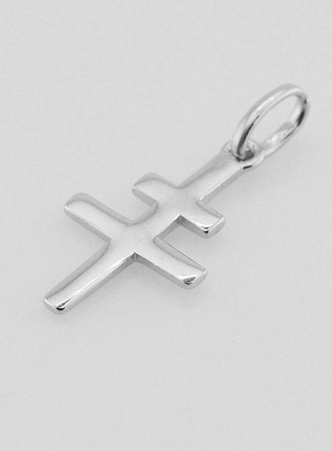 Pendentif Croix de Lorraine en Argent - 18mm (pic 4)