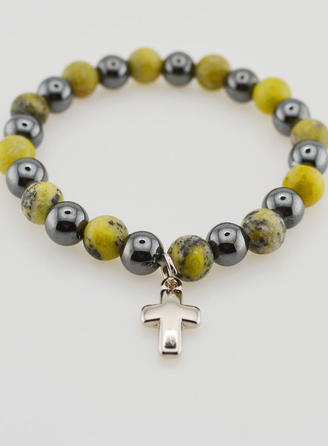 Bracelet Pierres Naturelles - Hématite & Serpentine (pic 2)