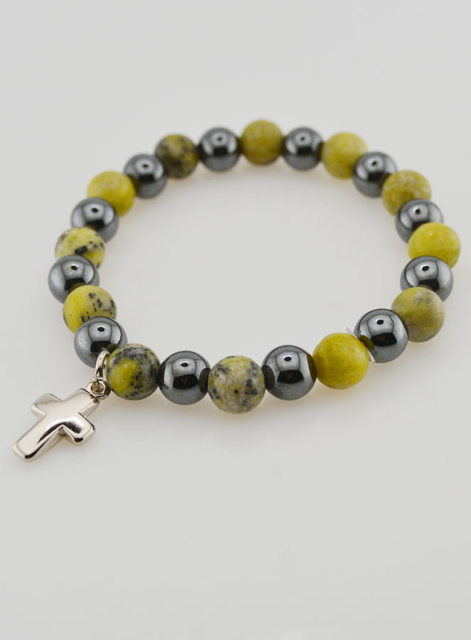 Bracelet Pierres Naturelles - Hématite & Serpentine (pic 3)