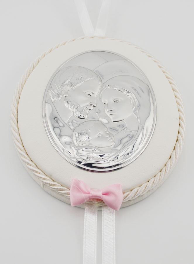 Cadeau de Baptême Fille  - Médaille de Berceau Sainte Famille (pic 2)