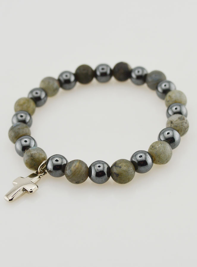 Bracelet en Pierres Naturelles - Hématite & Labradorite (pic 3)