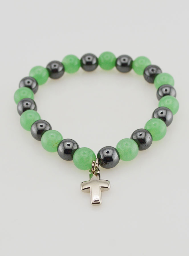 Bracelet en Pierres Naturelles d'Hématite & Aventurine (pic 2)