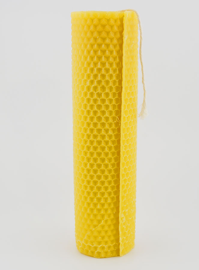 Bougie Naturelle Cire d'Abeille Alvéolée - 20 cm (pic 1)