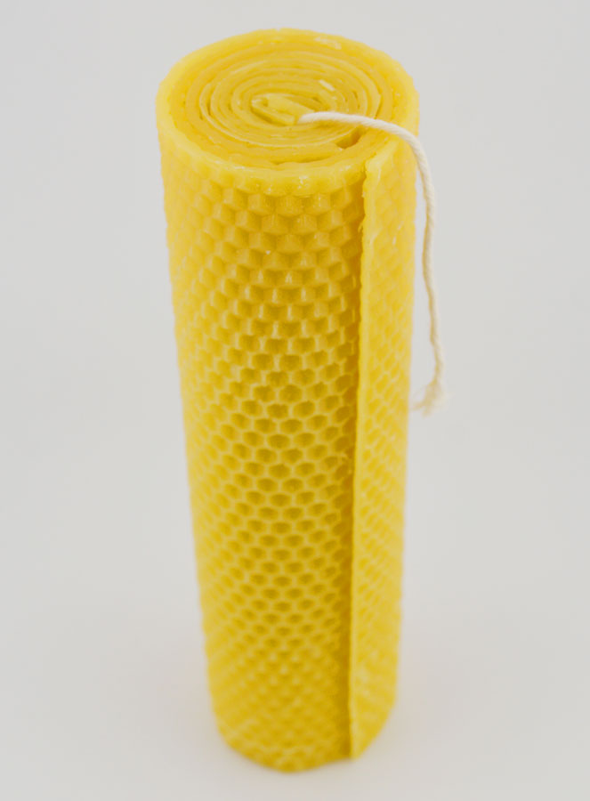 Bougie Naturelle Cire d'Abeille Alvéolée - 20 cm (pic 2)