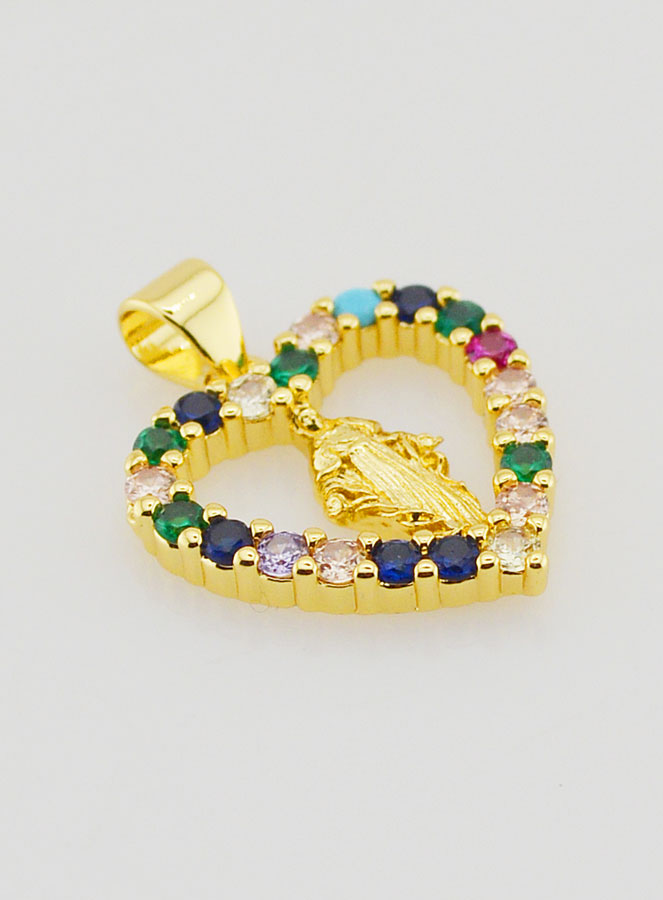 Médaille Coeur Ajouré Vierge Miraculeuse (pic 3)