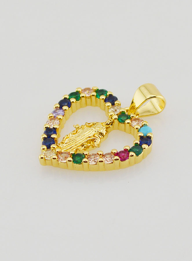 Pendentif Coeur Coloré - Marie Miraculeuse (pic 4)