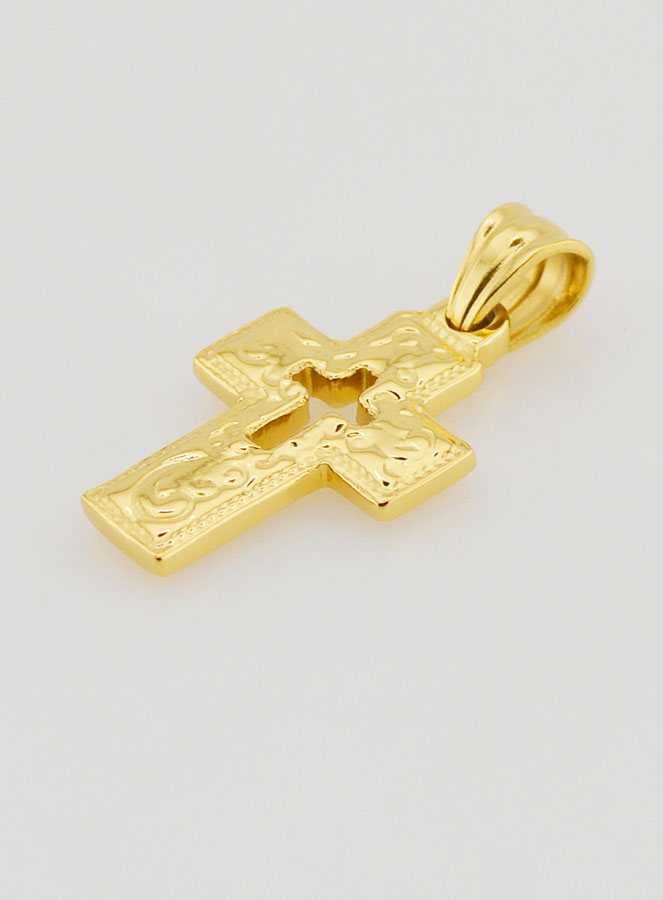 Pendentif Croix Ajourée en Inox -  25mm (pic 4)