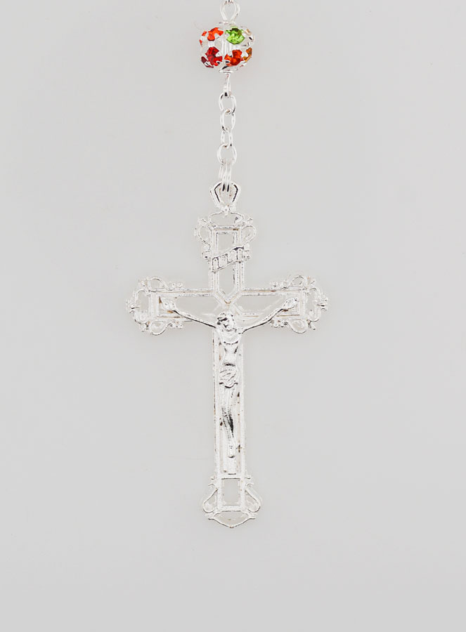 Chapelet Vierge Miraculeuse Grains Sertis Multicolores (pic 3)