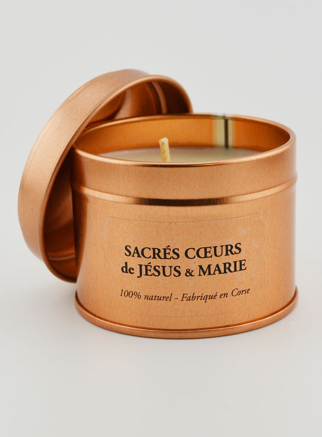 Bougie Parfumée Artisanale - Sacré Coeurs de Jésus & Marie (pic 1)