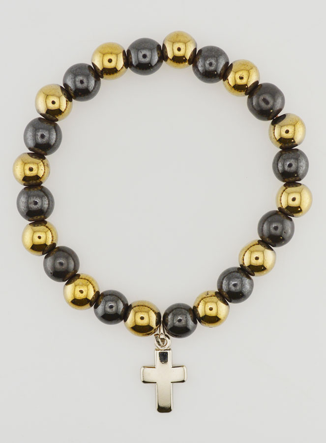 Bracelet en Pierres Naturelles Hématite & Pyrite (pic 1)