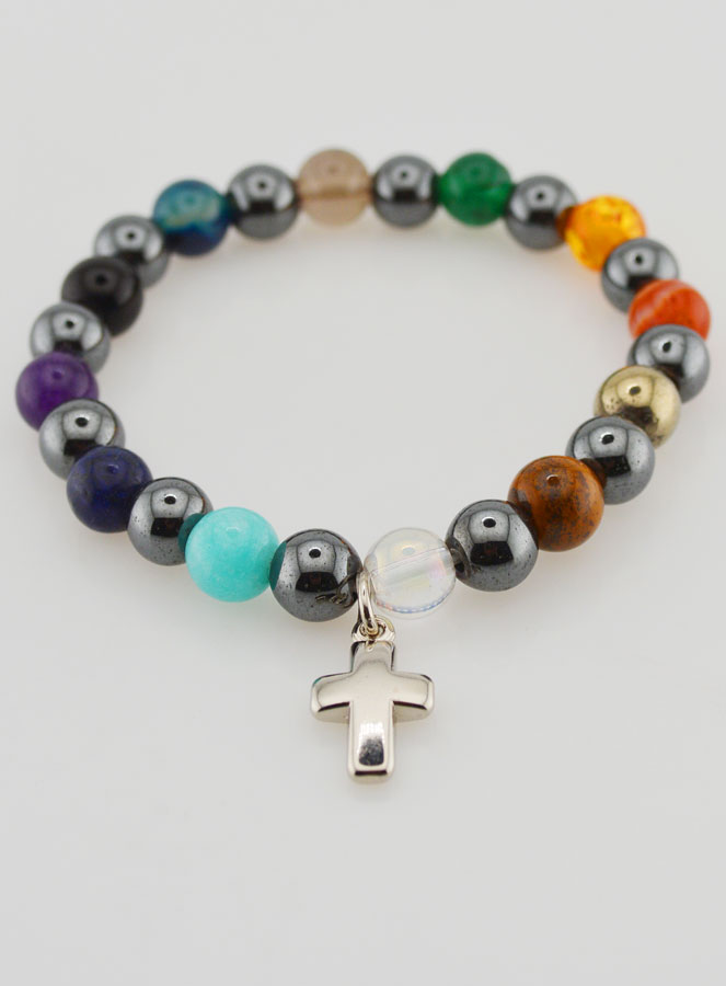 Bracelet en Pierres Naturelles & Hématite (pic 2)