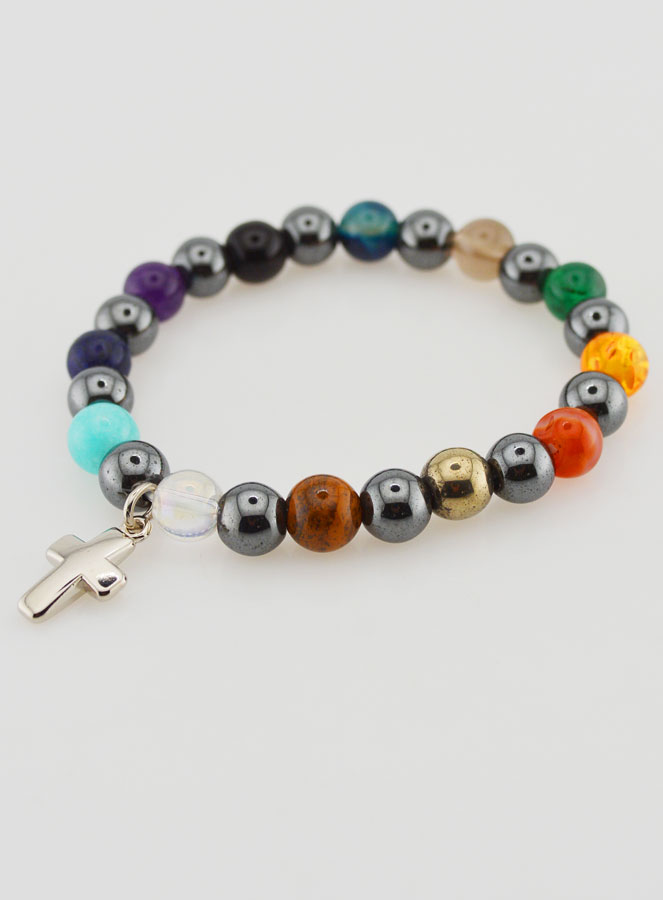 Bracelet en Pierres Naturelles & Hématite (pic 3)