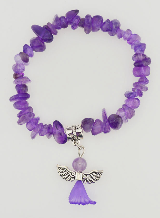 Bracelet Enfant Ange Gardien - Violet (pic 1)