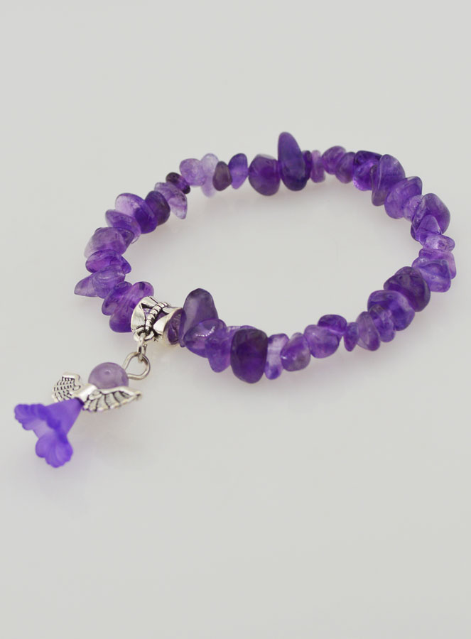 Bracelet Enfant Ange Gardien - Violet (pic 4)