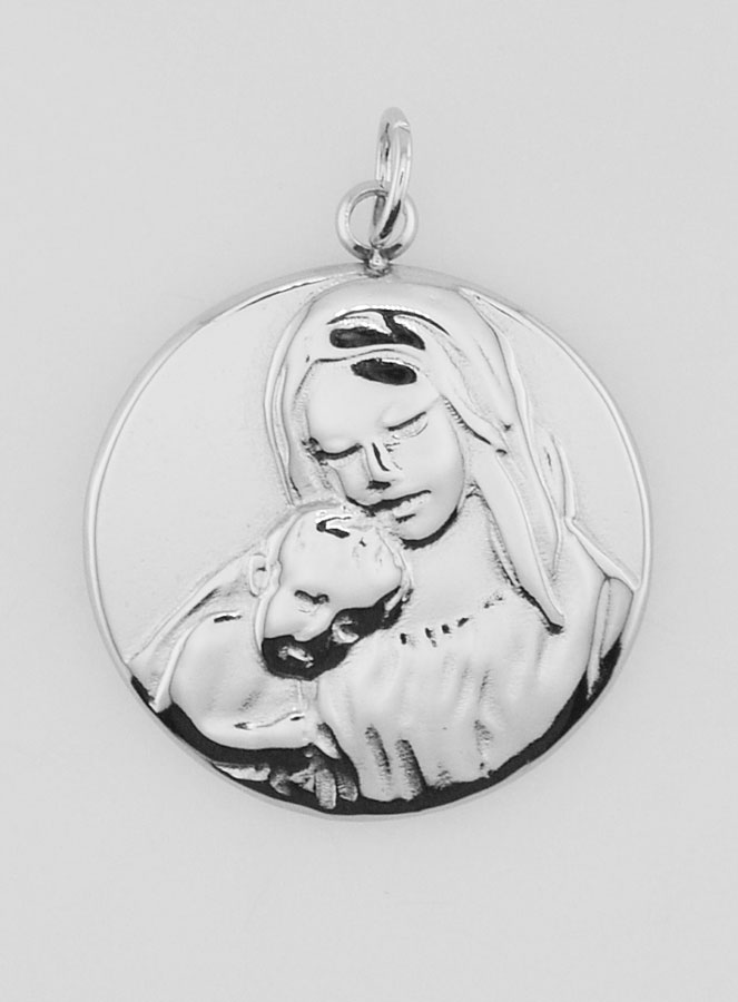 Médaille Vierge à l'Enfant - 20mm (pic 1)