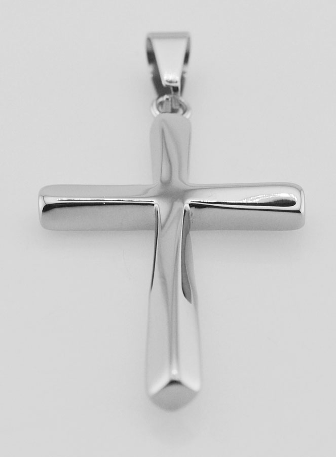 Pendentif Croix Torsadée en Inox - 45mm (pic 2)
