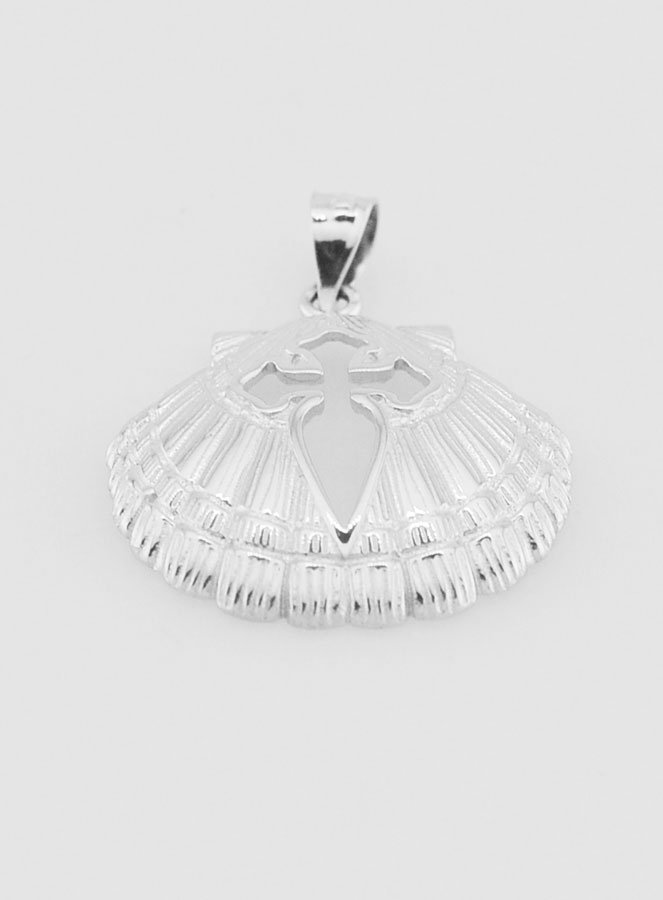 Médaille Coquille & Croix de Saint Jacques - 18mm (pic 2)