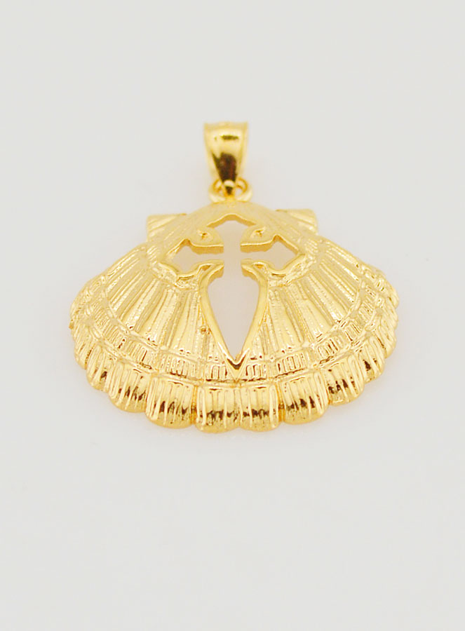 Médaille Coquille & Croix de Saint Jacques - 18mm (pic 2)