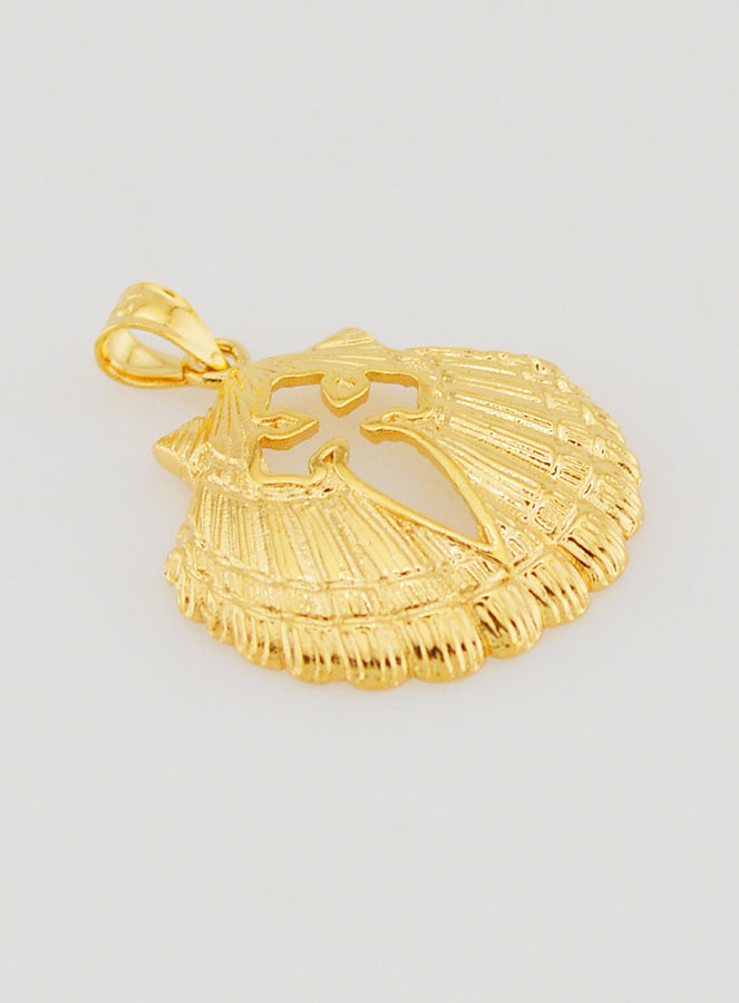 Médaille Coquille & Croix de Saint Jacques - 18mm (pic 3)