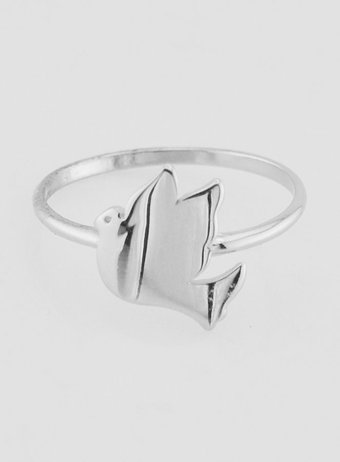 Bague Colombe de la Paix en Argent - T54 (pic 1)