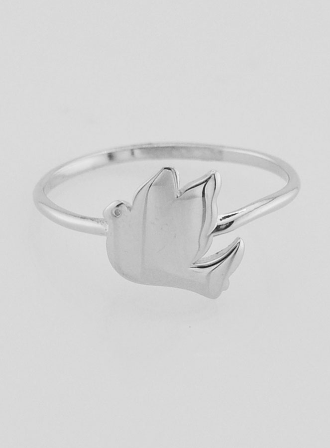 Bague Colombe de la Paix en Argent - T56 (pic 1)