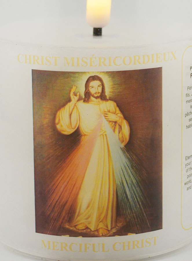 Bougie d'Église à Piles - Christ Miséricordieux (pic 3)