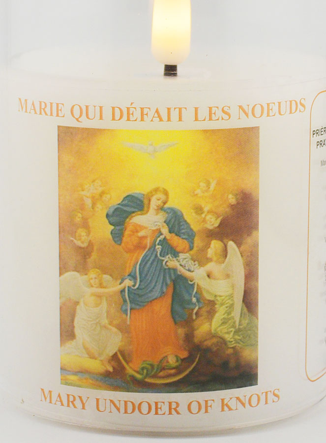 Bougie d'Église à Piles - Marie qui Défait les Noeuds (pic 3)