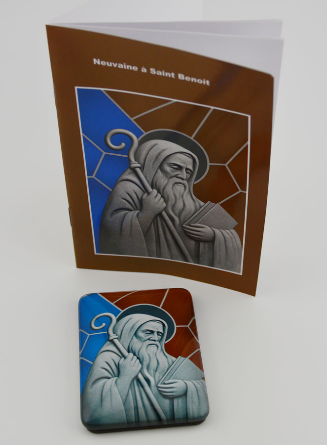 Magnet & Livret de Neuvaine - Saint Benoît (pic 3)