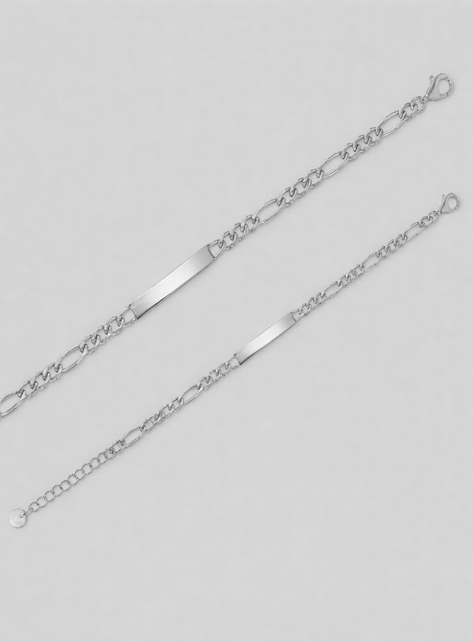 Gourmette Homme Argent Rhodié - Maille Figaro 6mm (pic 1)