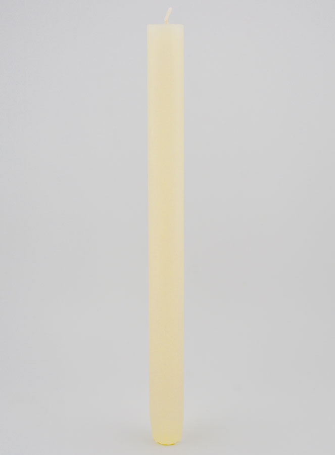 Bougie Teintée Masse 27cm - Blanc Perlé (pic 1)