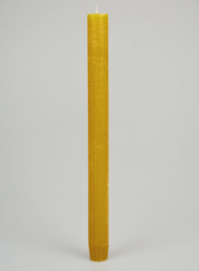 Bougie de Prière Teintée Masse - Jaune Miel (pic 1)