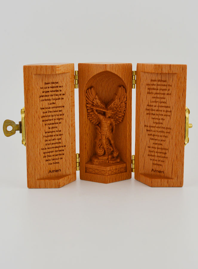 Triptyque en Bois Massif - Saint Michel (pic 1)