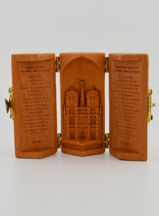 Triptyque en Bois Massif - Notre Dame de Paris (pic 1)