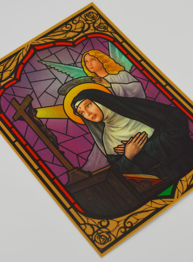 Magnet Fenêtre Vitrail - Sainte Rita (pic 3)