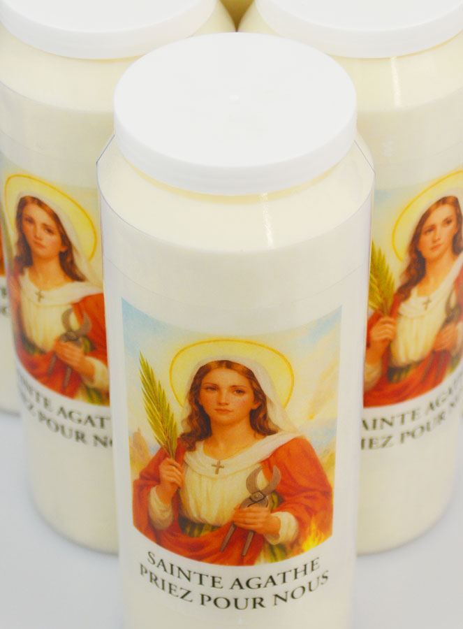 Lot de 6 Bougies de Neuvaine à Sainte Agathe (pic 4)