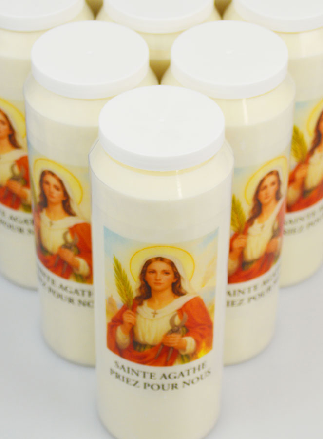 Lot de 10 Bougies de Neuvaine à Sainte Agathe (pic 4)